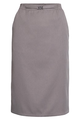 Lys grå Brandtex nederdel. Glat model med elastik i taljen